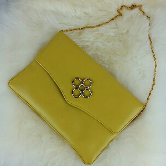 Bobbie Jerome Vintage Yellow Clutch/Handbag - Picture 5 of 8